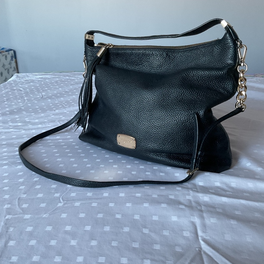 Michael Kors black leather bag